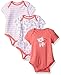 Best Beginnings Baby Cat 3 Pack Bodysuit, Pink, 6 Months