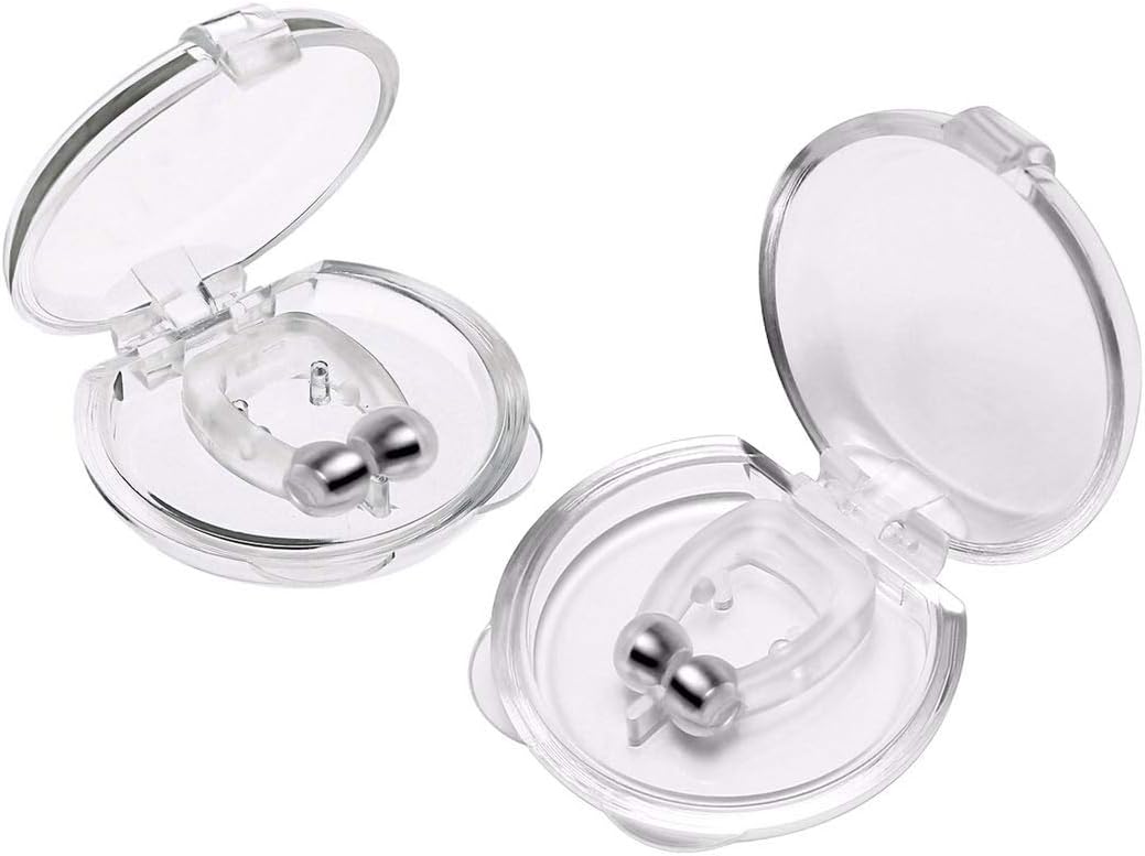 Anti Snore Nose Clip, MUIIGOOD Silicone Magnetic Stop Snoring Nose Device Professional Sleeping Aid Relieve Snore Comfortable Sleep Sleeping Aid for Women Men(2pcs)