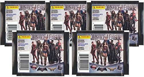 Panini - DC Comics Justice League Sticker Collection - PACKS (5 Pack Lot - 35 Stickers Total)
