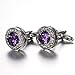 Unique Stylish Modern Cufflinks Luxury Amethyst Crystal Cuff Links for Shirt Wedding Business