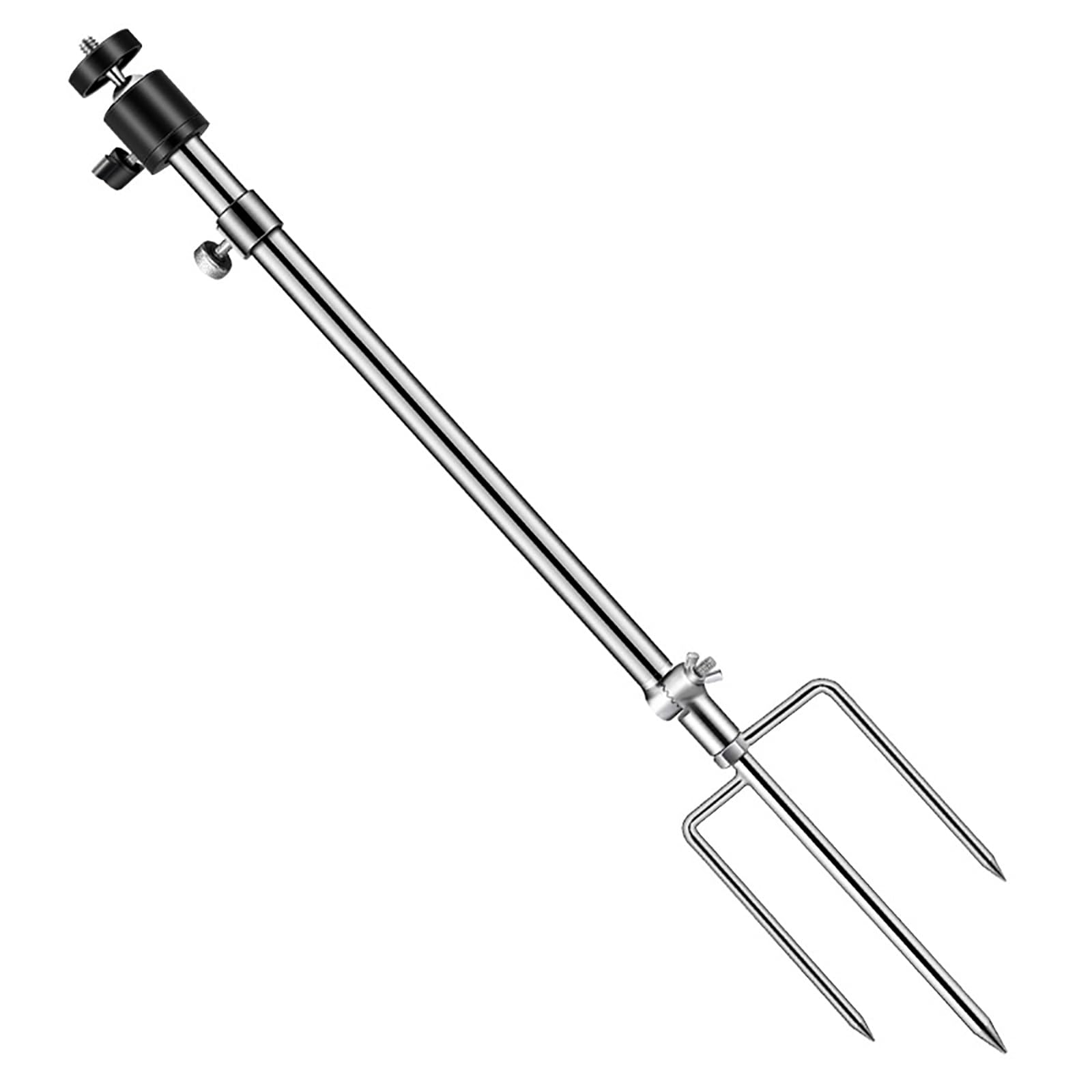 Adfitjo Game & Trail Camera Mount, Thickened Collapsible Multifunctional Stainless Steel Bracket, 360° Adjustable Universal Screw Connection 1/4''-20 (6mm), for Hunting Cameras, Solar Panels, etc.