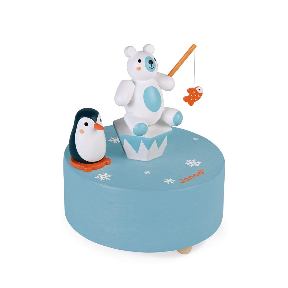Janod - Polar Icecap Music Box - Children's Room Decoration - Suitable for Ages 3 and Up - J04671