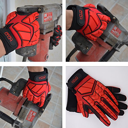 HANDLANDY Anti Vibration Gloves, SBR Padding, TPR Protector Impact