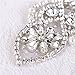 XINFANGXIU Silver Rhinestone Applique Crystal Belt Wedding Bridal Sash Pearls