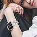 Wearlizer Metal Replacement for Fitbit Versa Bands for Women Rose Gold Silver Black Small Large ï¼ˆSilverï¼‰