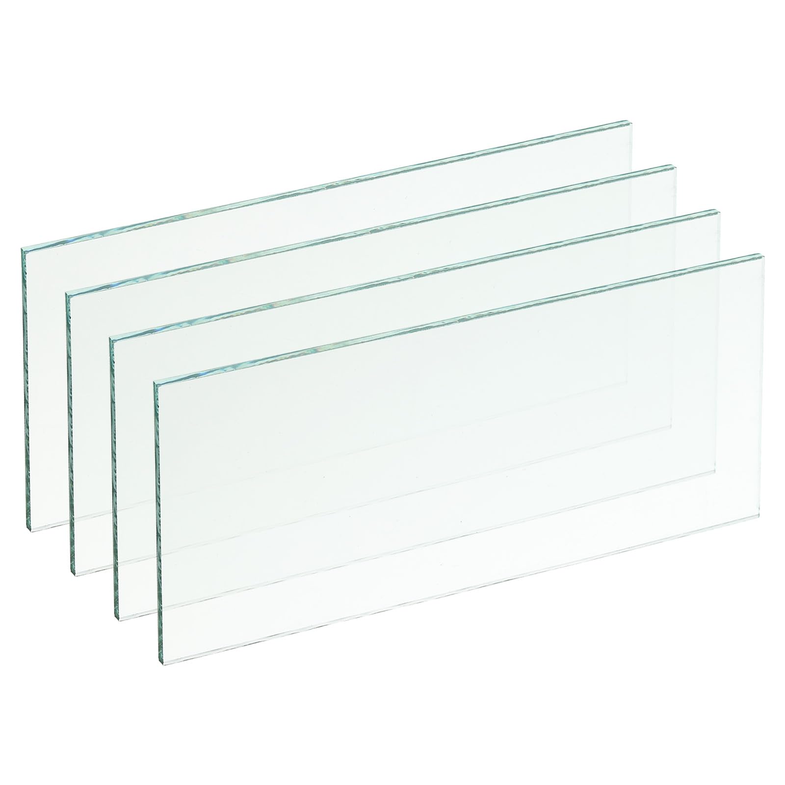 PATIKIL Welding Len 4-1/4"x 2", 4 Pack Hardened Glass Filter Plates Covers Replacement for Weld Helmet Hood