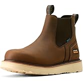 Ariat Men's Rebar Wedge Chelsea Waterproof Work Boot, Distressed Brown, 6