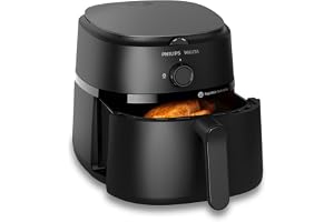 Philips Walita Fritadeira Airfryer Série 1000 4,2L, Tecnologia Rapid Air, 12 Funções de Cozimento, Economia de Energia, Limpeza Fácil, Design Compacto, Preta, 110V (NA120/00)