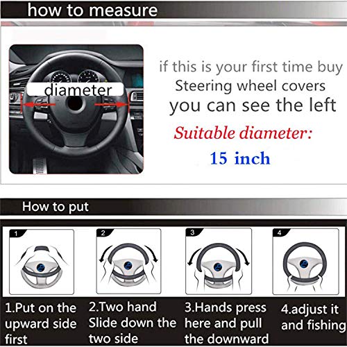 Cxtiy Universal Car Steering Wheel Cover Fluffy Winter Plush Steering Wheel Cover (A-Pink) - Thumbnail 6