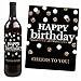 Big Dot of Happiness Adult Happy Birthday - Gold - Birthday Party Gift for Women and Men - Wine Bottle Label Stickers - Set of 4