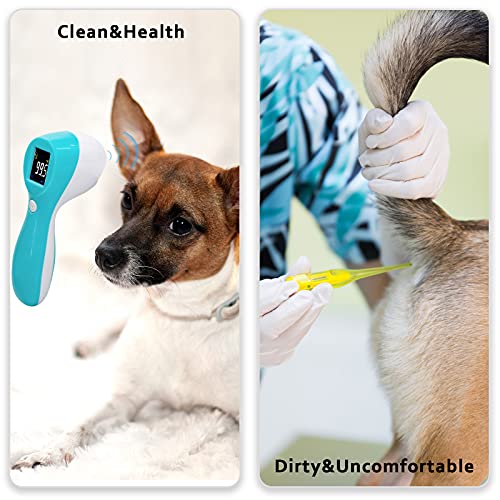 Hzran Cat and Dog Ear Temperature Monitor, 3 in 1 Pet Thermometer, Dog or Cats Ear Temperature