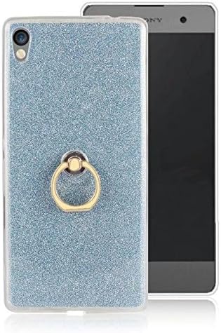 Sony Xperia XA Ultra Case,Bling Glitter Paper and Soft Clear TPU 2 in 1 Case with Rotary Ring Holder Stand Back Protective Cover for Sony Xperia XA Ultra /Xperia C6