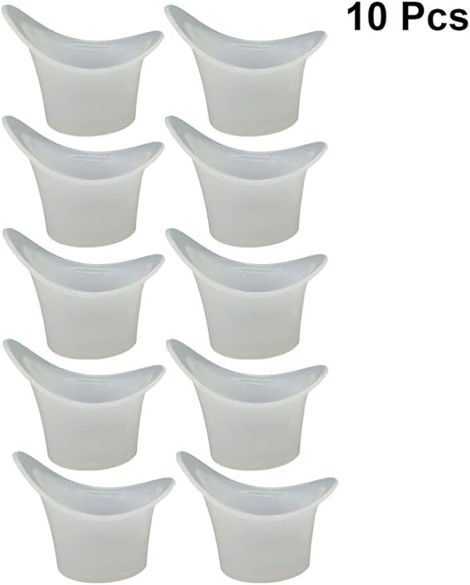 SUPVOX 10pcs 8ml Silicone Eye Wash Cup Resuable Non Sterile Eye Bath