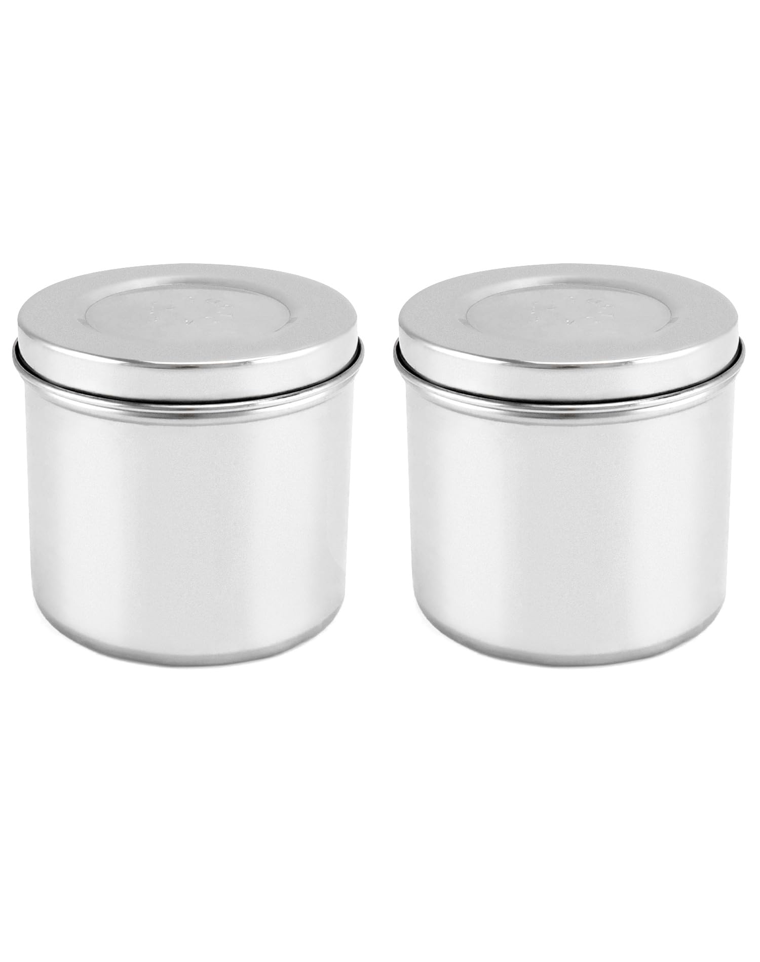 QWORK Stainless Steel Ointment Jar with Lid, 2 Pack