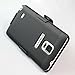 Allwish Black Anti-slip Stripe Design Rubberized Slide Case w/ Swivel Belt Clip Holster Stand for Samsung Galaxy Note 4 N9100