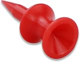 Zivisk Red Golf Tees 32MM 1-1/4 inch 100 Count Castle Style Plastic view 3
