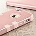 ULAK iPhone SE Case,iPhone 5S Case, Heavy Duty Protection Case with Hybrid High Soft Silicone + Hard PC Case Slim Fit for Apple iPhone 5/5S/SE (Rose Gold)