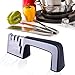 Koolife 4-in-1 Knife Sharpener for All Knives and Kitchen Scissors Professional 4 Stage Knife Sharpening System,Black