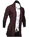 TAM WARE Mens Classic Fashion Marled Open-Front Shawl Collar Cardigan TWGG1308-WINE-US L