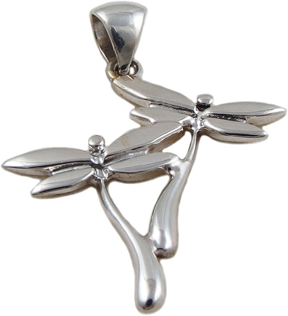 Solid 925 Sterling Silver Dragonfly Pendant Amazon.co.uk Jewellery