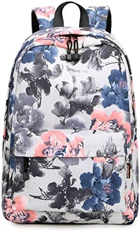 Joymoze Fashion Water Resistant College Backpack Casual Daypack for Teen Girl Grey