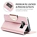 ProCase Galaxy S8 Wallet Case, Flip Kickstand Case with Card Slots Mirror Wristlet, Folding Stand Protective Cover for Galaxy S8 2017 -Pink