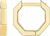 PAVOI 14K Gold Plated Chunky Huggies Earrings for Women - 925 Sterling Silver Posts Small Gold Huggie Hoop Earrings - Ultra Thick Hoops Trendy Jewelry