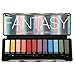 BYS Fantasy Matte Neon Eyeshadow Palette Tin with Mirror and Dual End Applicator 12 Shades