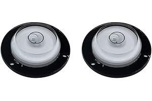 Horizontal Bubble Level - Round Level Bubble, Circular Level Indicator with Acrylic Bubble Vial, 2 Pack Small Round Level for
