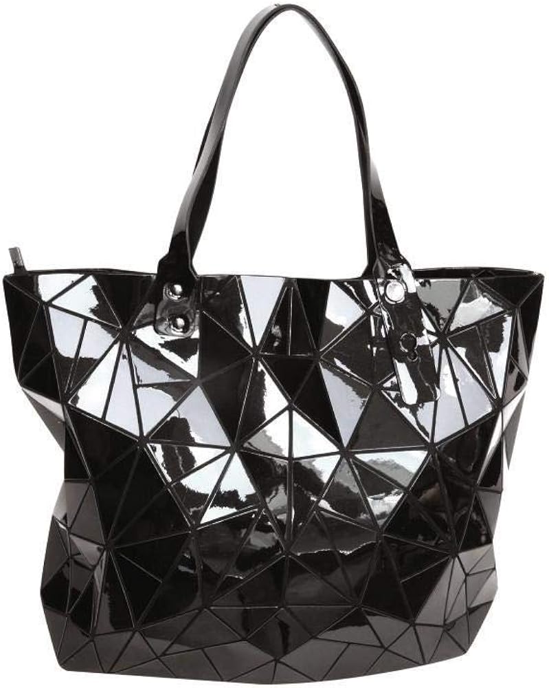 black geometric bag