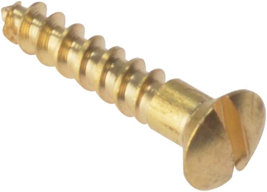 RAH584BR Solid Brass Raised Head Slotted Wood Screw Amazon.co