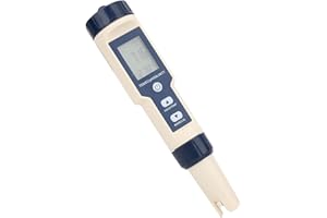 5 in 1 Water Quality Tester,Water Quality Testing Meter PH Salinity EC Tester with Backlight,for Aquaculture, Drinking Water,