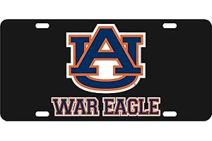 Elite Fan Shop Auburn Tigers License Plate Black