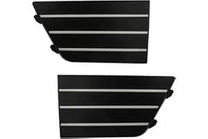 HONFQP Front Lower Bumper Grill Grille Insert Cover Compatible with Lincoln MKS 2009-2012 LH & RH 1 Pair Black Front Driver Passenger Side OEM 8A5Z-17K945-AB/ 8A5Z-17K946-AB