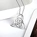 BLOVIN 925 Sterling Silver Love Heart Celtic Knot Claddagh Pendant Necklace Irish Jewelry Gifts for Women Girlfriend Mom Wife