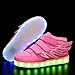 CIOR Kids Boy and Girl's 11 Color Wings Led Sneakers Light Up Flashing Shoes,102,06,35, 3 M US Little Kid, 02Pink