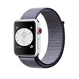 VATI Watch Sport Loop Band, Hook & Loop Fastener Adjustable Closure Wrist Strap Lightweight Breathable Nylon Replacement Band for Apple Watch Nike+, Series 3/2/1, Sport, Edition (42MM, Midnight Blue)