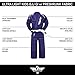 Elite Sports IBJJF Ultra Light Brazilian Jiu Jitsu Gi For Kids with Preshrink Fabric and Free Belt, Navy, C1