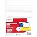Mead Loose Leaf Paper, Filler Paper, Reinforced, Wide Ruled, 100 Sheets, 10-1/2  x 8 inches, 3 Hole Punched, 1 Pack (15006) primary