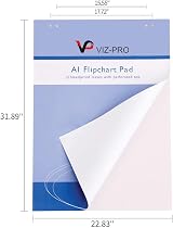 VIZ-PRO Standard Easel Pads A1 Flipchart Paper Pad 841 x 594mm 25 Sheets view 2