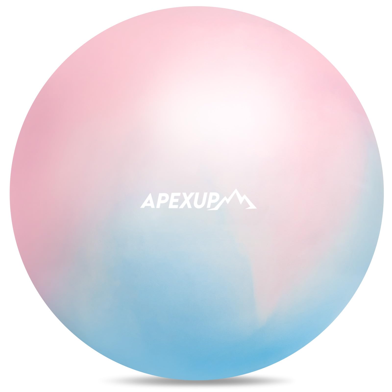 Photo 1 of ***POSSIBLY FOR PARTS UNKNOWN DAMAGE*** APEXUP Yoga Ball Exercise Ball Anti Slip Heavy Duty for Fitness, Balance & Core Workout (M (19"~22") 55cm, Blue Pink)