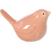 The Bridge Collection Charming Ceramic Bird Figurine - Glossy Decorative Bird Statue Great for Farmhouse and Rustic Home Decor