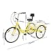 CLIENSY 24″ Adult Tricycle, 7-Speed 3 Wheel Bike Trike Cruise Bike w/Large Size Basket for Recreation, Shopping, Exercise (Yellow)thumb 4