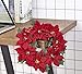 Homeseasons LED Pre-Lit Red Poinsettia, Christmas Poinsettia Wreath Centerpiece (Red)
