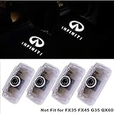 Infiniti Car Accesories LED Door Logo Lights projector Infiniti Shadow Ghost Emblem Welcome Logo Light for FX37 FX50 G37 G25 Q50 M25 M35 M37 EX25 M35 M37 QX50 QX56 QX70 QX80 Auto Part Lamps 4PCS