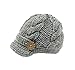 zefen Baby Boys Crochet Knit Newsboy Cap Photography Brim Buttons Hat Small Grey