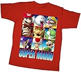 Nintendo Big Boys' T-Shirt Shirt, Red, X-Large