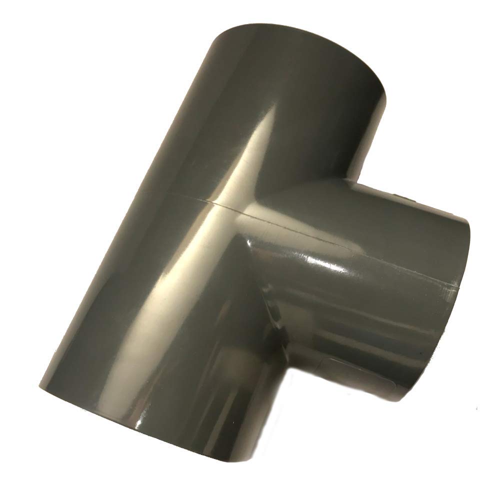 Adrenalin-Fishing PVC-U T-piece 25 mm 90 degrees with adhesive bushings PN 10 according to DIN 8063 moulding fitting for gluing