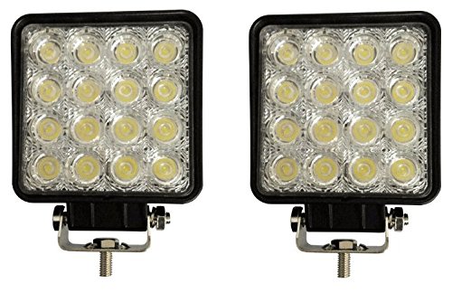 Cutequeen Trading 2PCS 10v-30v DC 2880 lumens 48w 4.5" square 6000-6500 LED spot light FOR Tractor Marine off-road lighting RV ATV(pack of 2)