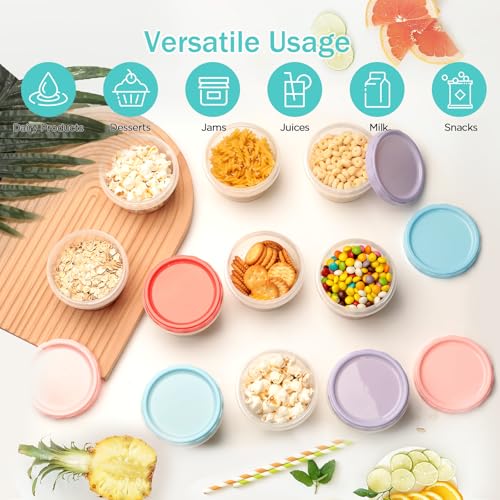VINATO Set of 18 Food Containers, 250 ml Food Containers with Lids, Set of Small Containers, Stackable